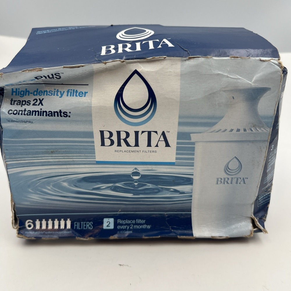 Brita Plus‎ Pitcher Replacement High-Density Filters 6-Pack  - New & Sealed